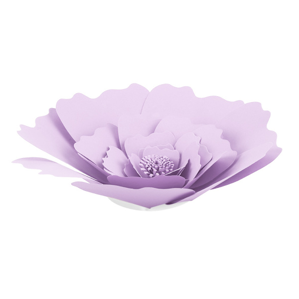 DIY Vacker Dekoration av Silkespappersblommor för Födelsedag Bröllopsfest Ljus Lila