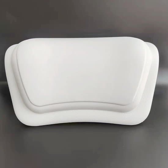 Spa Pillow, Non-Slip Bath Pillow with Suction Cups, Neck Support Pillow for Bath, Head and Neck Support Pillow, Black, 33×20×8 cm, Polyurethane