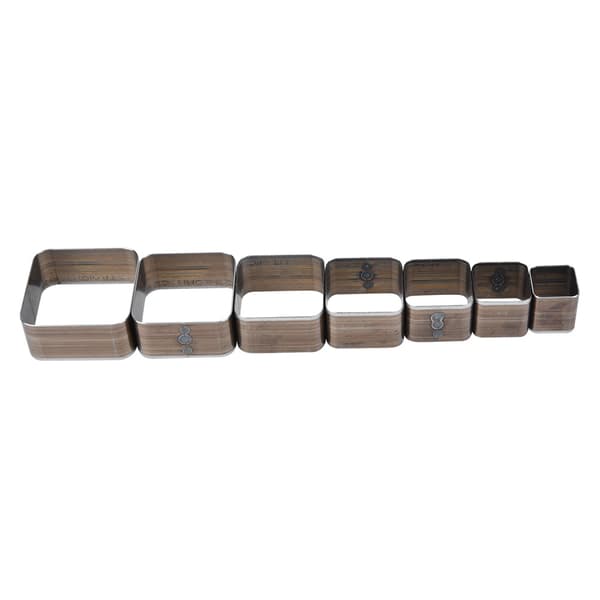 7 pcs 20-50 mm Leather Cutting Dies Set Square Shape Tool for DIY Craft Punch Die