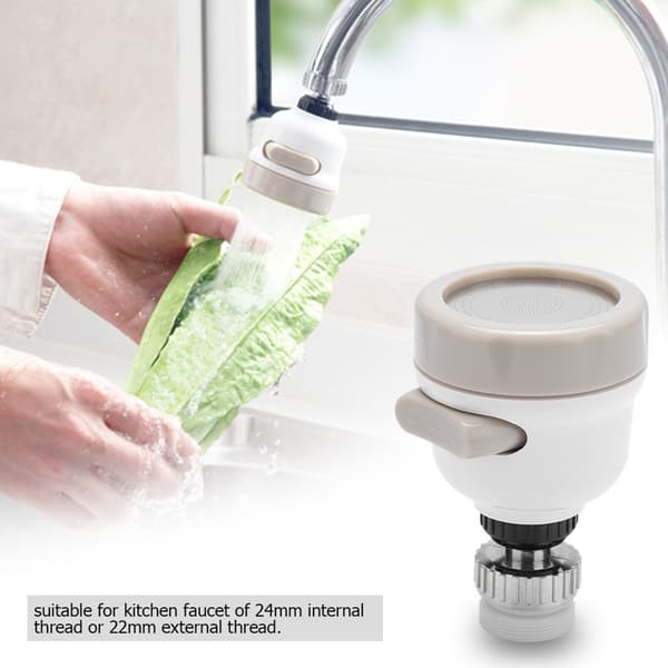 360-degree Rotatable Kitchen Faucet Nozzle with Splash Guard and 3 Modes