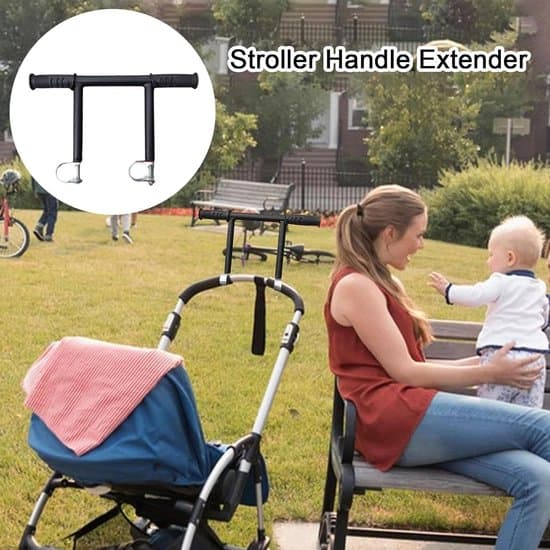 Stroller Handle Extender, Universal Stroller Handle Extension Bar, Stroller Handle, Adjustable Stroller Armrest, Stroller Transport Accessories