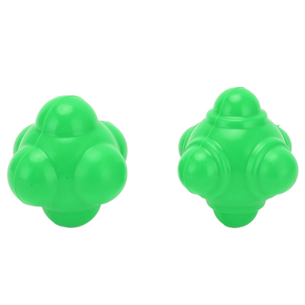 2 st Gummi Reaktionsstudsbollar Oregelbunden Form Reaktionsbollar för Koordination Smidighet Hastighetsträning