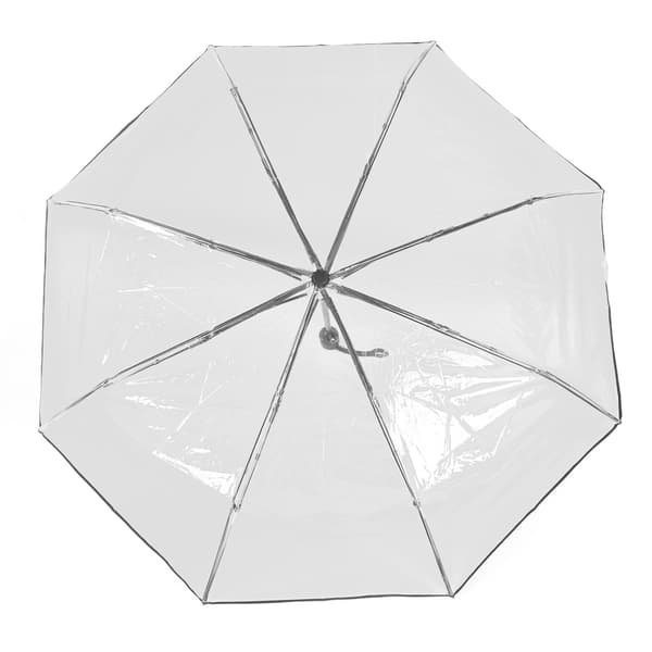Black Transparent Automatic Umbrella Durable Travel Compact for Backpack Outdoor Adventure