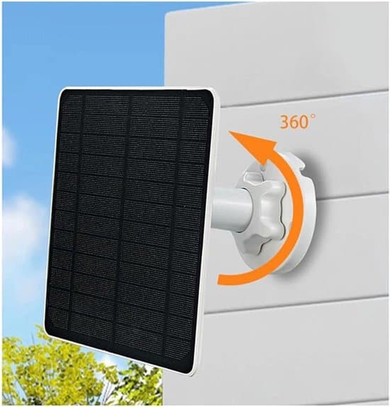 2-pack solar panel for camera, 5W camera solar panel compatible with Spotlight Cam Battery/Stick Up Cam Battery, IP65 waterproof, 3m cable, 360°