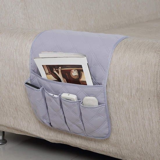 Armrest Organizer - Sofa Storage Tray - Non-Slip - Grey - Sofa Accessories - Home Use - Universal - Grey Sofa Organizer