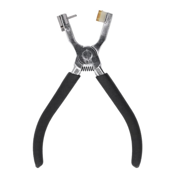 Leather Hole Punch Tool Double Lever Interchangeable Head Rhombic Cutter with Ergonomic Handle for Crafts
