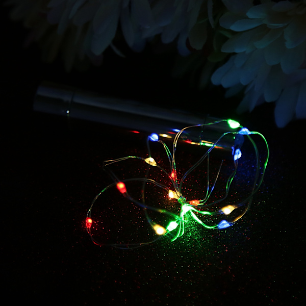 2m LED Koppartråd Vacker DIY Ljusslinga Hem Utomhus Trädgård Gård Bröllopsdekor Färgglad