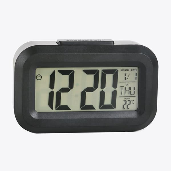Mini Car Clock - Small Digital Clock - Mini Clock for Car - Dashboard - Desk - Table - Bathroom - Black
