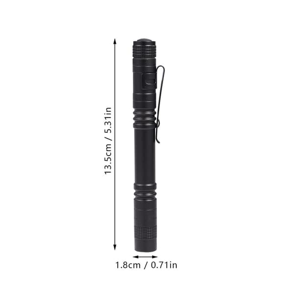 Mini Portable LED Pen Clip Flashlight High Brightness Torch Battery Powered
