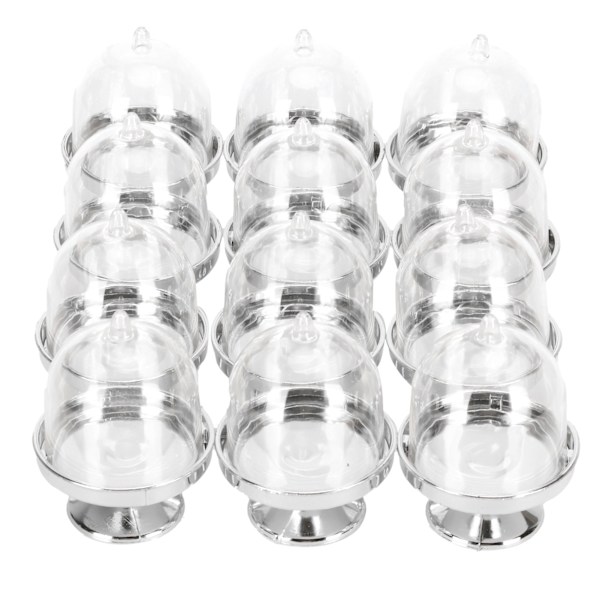 12 Set Mini Candy Box Cake Stand Cupcake Candy Display Plate med lock Party Supplies