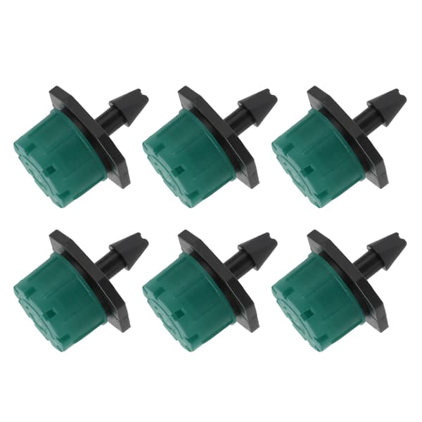 100 PCS 360 Degree Adjustable Irrigation Dripper 1/4 Inch Drip Irrigation Sprinkler for Irrigation System Green