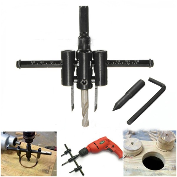 30-120mm Woodworking Opener Adjust Wood Circle Hole Saw Cutter Kit