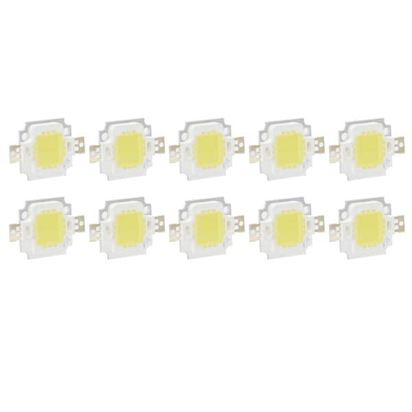 10 pcs COB Light Source 10W / 6500K Integrated LED Chip 12V/700mA for DIY Lamp Accessories Pure White Light