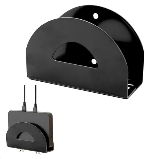 Router tilsluttet vægbeslag, justerbart routervægbeslag - sort