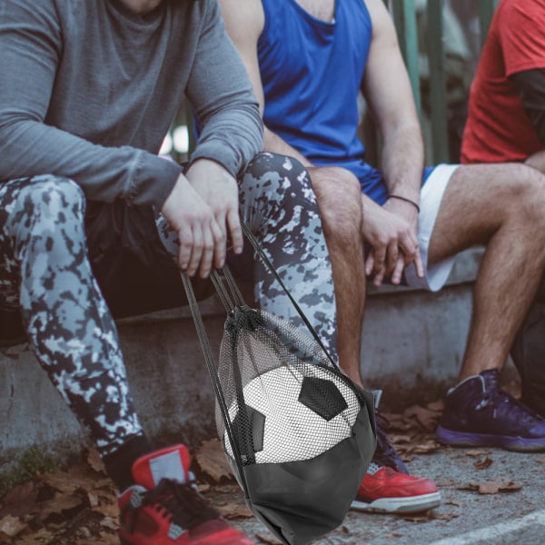 Sportförvaring Ryggsäcksväska med dragsko för fotbollsbasket volleyboll