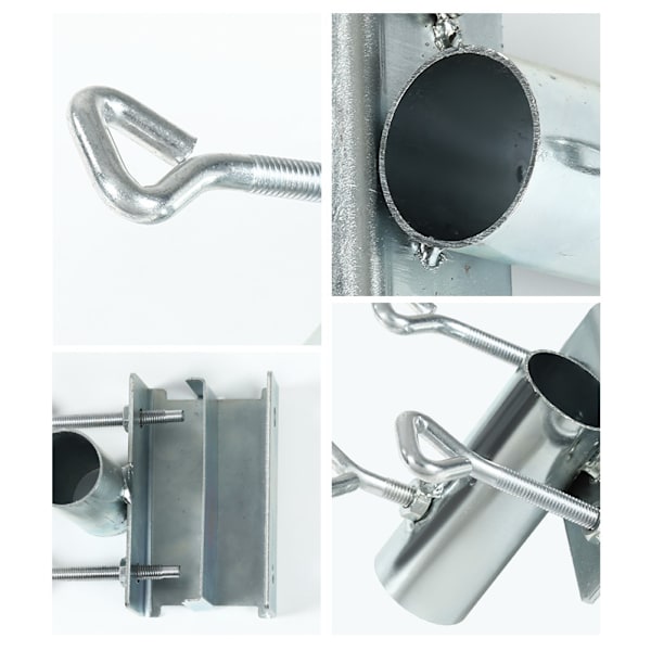 Parasolholder, Solskærmsholder, Klemme, Haveparasol, Fastgørelsesklemme, Beslag, Robust Parasolholder, Klemme