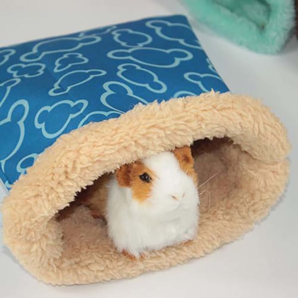 Varmt Plys Hamster Bed Hus Blød Marsvin Bed Roterede Nest Små Dyr Mus Sovepose