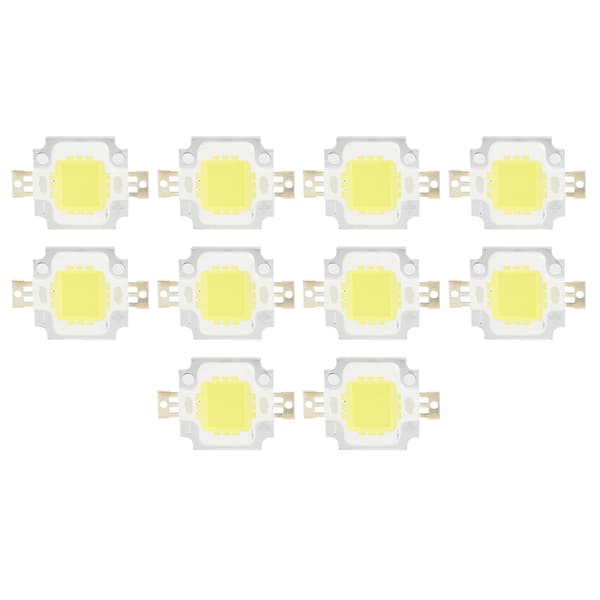 10 pcs COB Light Source 10W / 6500K Integrated LED Chip 12V/700mA for DIY Lamp Accessories Pure White Light