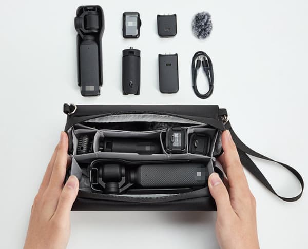 Camera Bag for DJI Osmo Pocket 3 Accessories, Portable Travel Case, Multifunctional Carrying Case with Shoulder Strap, Black.