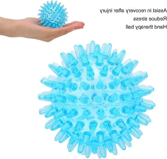 Plus - Massagebolde til stresslindring og muskelgenopretning (blå, 7 cm) med hul blød zoneterapi