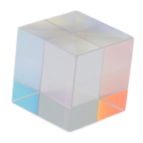 Prismekube Optisk Glas RGB Dispersion Farvekube Solfanger X Cube Prisma Fødselsdagsgave 20x20x20mm/0.8x0.8x0.8in