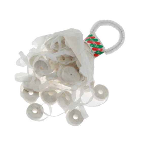 Party Streamer Popper Hand Throw Confetti Popper 30 Strips Pull Ring White Decor for Birthday Home