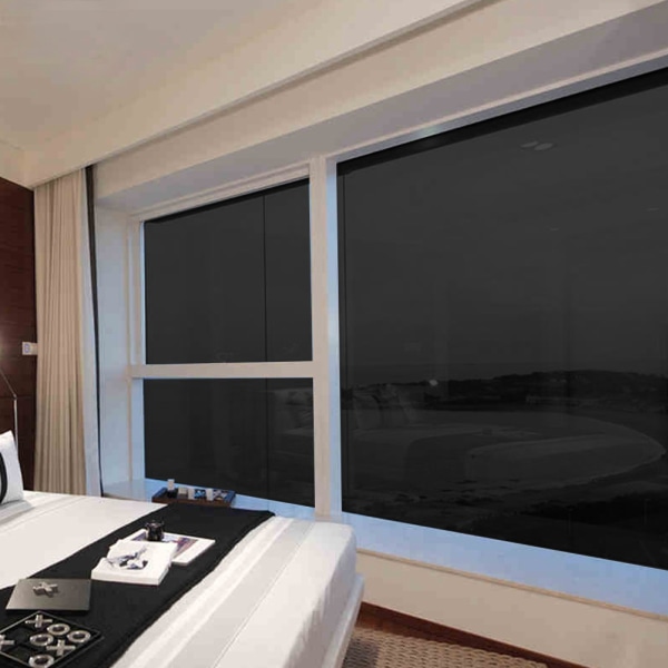 0,5x3 meter enfärgad solfilm för fönster, svart, för integritetsskydd i hemmet och på kontoret
