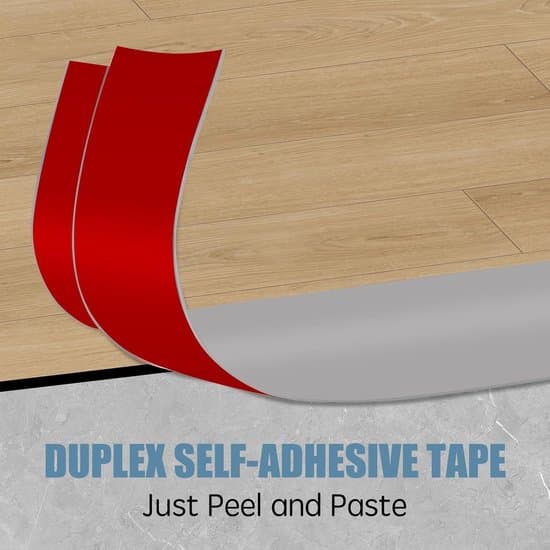 Transition Profile Double-Sided Self-Adhesive Threshold Profile, PVC Floor Transition Profile for Connecting Floor Joints/Carpet Threshold Transition