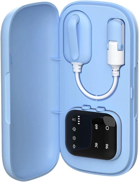 Trådløs sengevædningsalarm, til børn og voksne, sengevædningsalarm med intervaltimer, 3 tilstande (lyd og vibration), LCD-display, design med rygclips