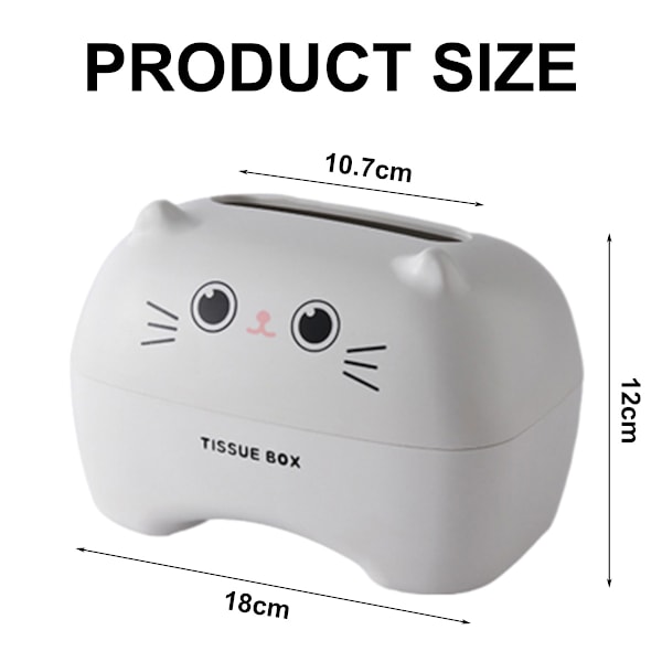 Ansiktspapperslåda, våtservettlåda, rektangulär näsduksdispenser, papperslåda, tecknad pappersbehållare, hemmakontor, bilpappersöverdrag, hotell
