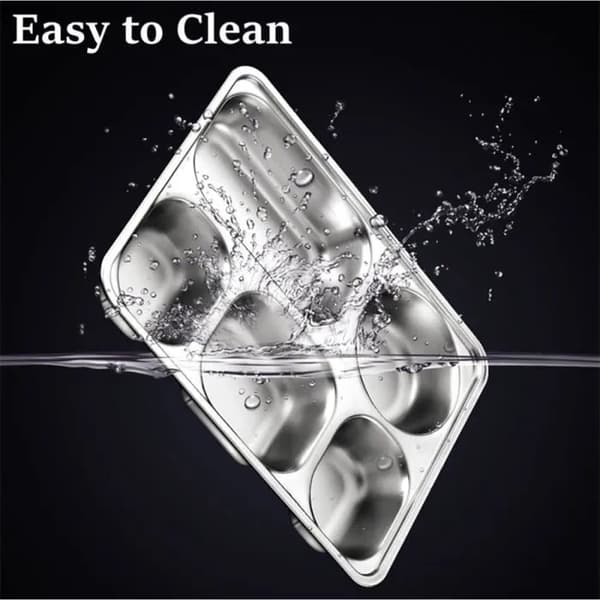 Dinner Plate, 3-piece Rectangular Divided Stainless Steel Tray, 5 Compartments, Suitable for Adults, Children, and Picky Eaters.