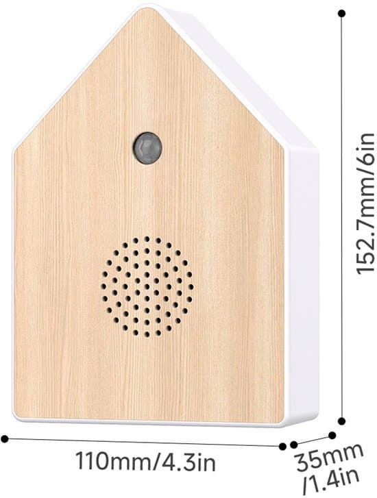 Speaker with Built-in Natural Birdsong and Motion Sensor, Wall-Mountable