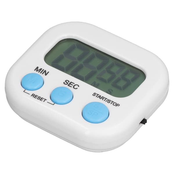 Digital timer med stor LCD-skjerm, nedtelling og stoppeklokke, for kjøkkenstudier