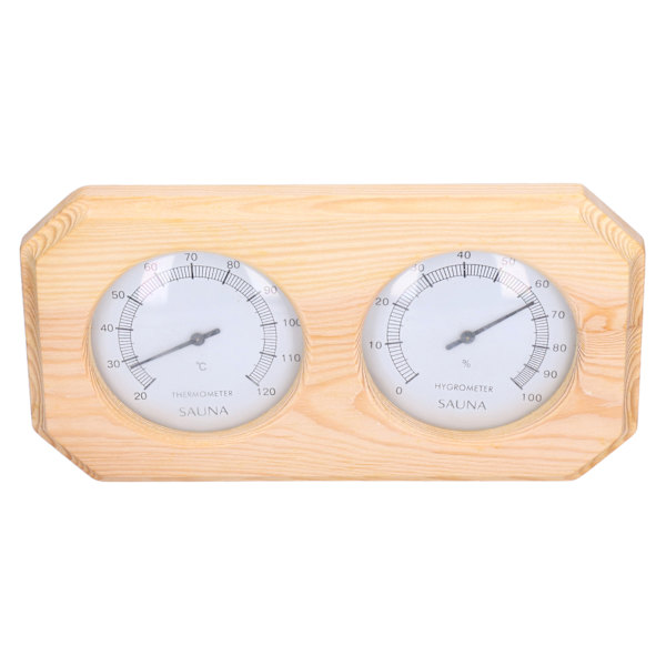 Thermohygrometer med Pegeviser - Præcis Temperatur- og Luftfugtighedsmåling - Tilbehør til Fitnesscenter, Sauna og Hjem