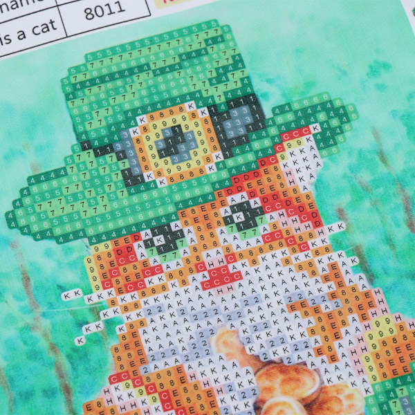 DIY Timantti-kirjonta Ristinommel eläin Diamond Painting Taidekäsityö Koti Sisustus (Kissa)