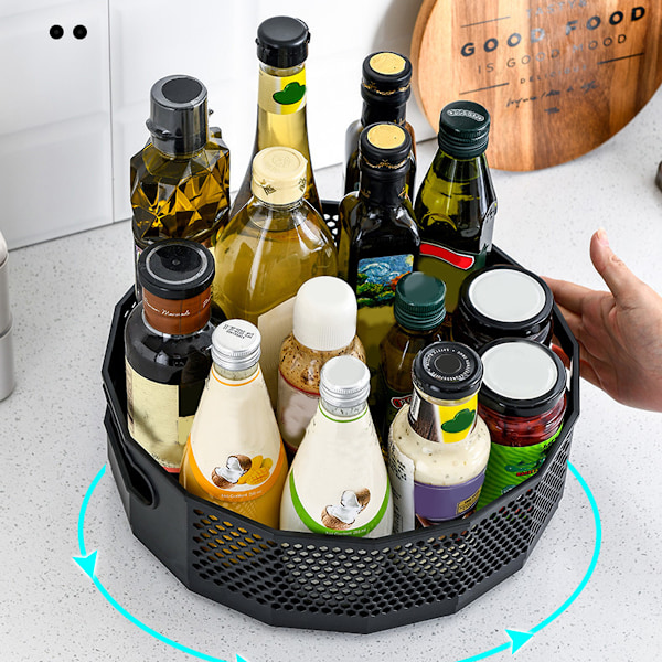 Hylde Krydderi Krydderi Serveringsbakke Makeup Bakke Køleskab Drejeskive Drejetabel Susan Skab Organizer