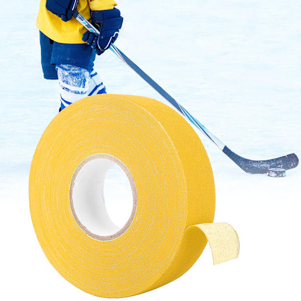 Kestävä jääkiekon suojateippi urheilun turvallisuutta varten, sulkapallomailan tangon ja varren suojukset, jääkiekkomailan teipit, keltainen