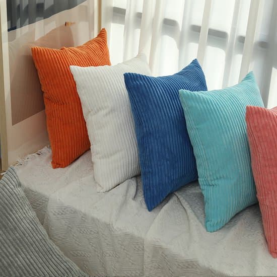 Two Square Decorative Pillowcases, Suitable for Bedding, Sofas, and Chairs, Warm Orange, 45 x 45 cm.