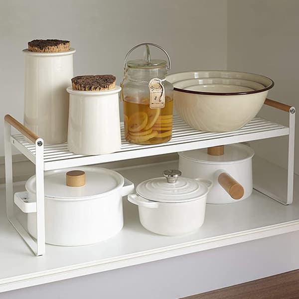 White Kitchen Countertop Organizer Shelf 3-Tier Storage Rack for Spice Jar Bowl Multifunctional Easy Assembly