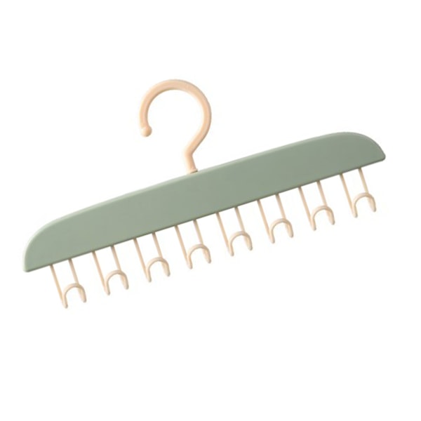 Tanktop Bøjle Pladsbesparende BH Organizer Bølget Tøjbøjle med Kroge til Camisoler Tanktoppe BH'er Slips Badedragter Stropløse Kjoler Lysegrøn