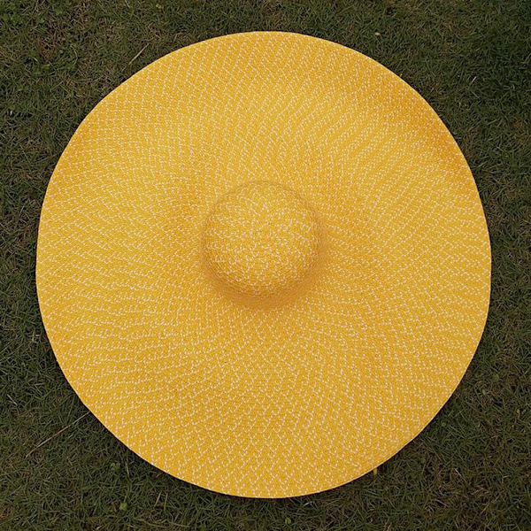 Överdimensionerade strandhattar i halm för kvinnor, solhatt med bred brätte i halm, hopfällbar solskyddande strandhatt