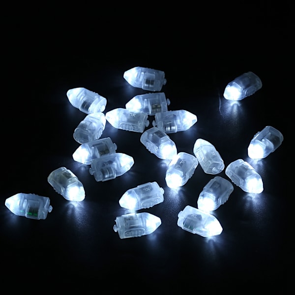 1 set/50 st vattentäta LED-lampor för papperslykta ballong bröllopsfest dekoration vit