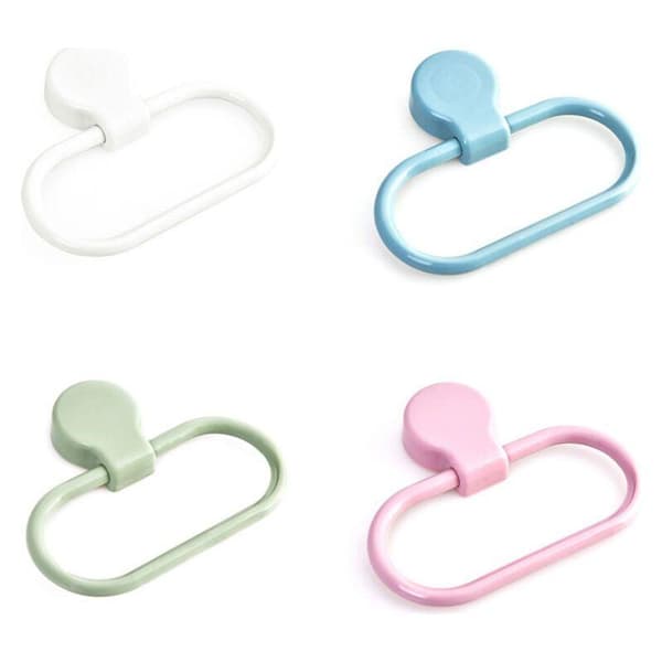 Handduksring, självhäftande handduksring, handduksring i plast (vit)