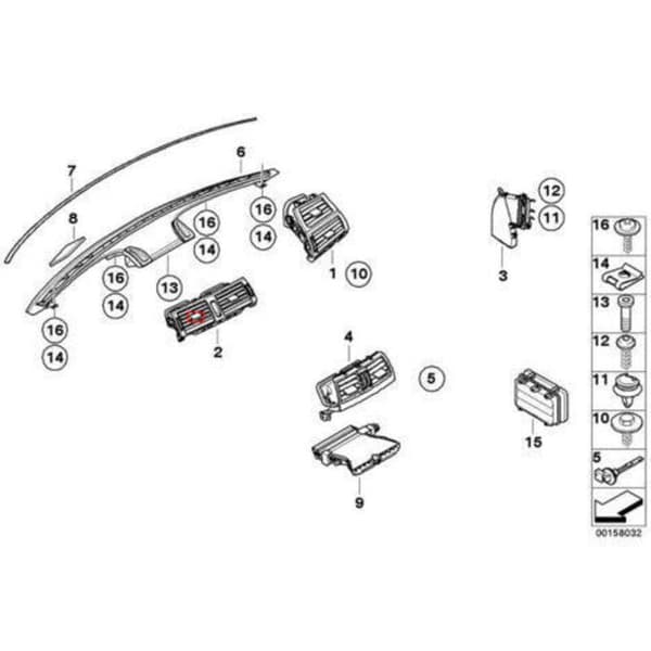 Ny frontluftventilgrill, 1 stk, delenummer 64229227768, for BMW X5 E70 X6 E71 E72