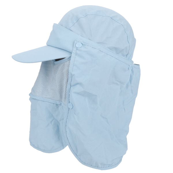 UPF 50+ Solhatt UV-skydd Bred brättad utomhusfiske Cap för resor Vandring Båtliv Trädgårdsskötsel (blå fri storlek)