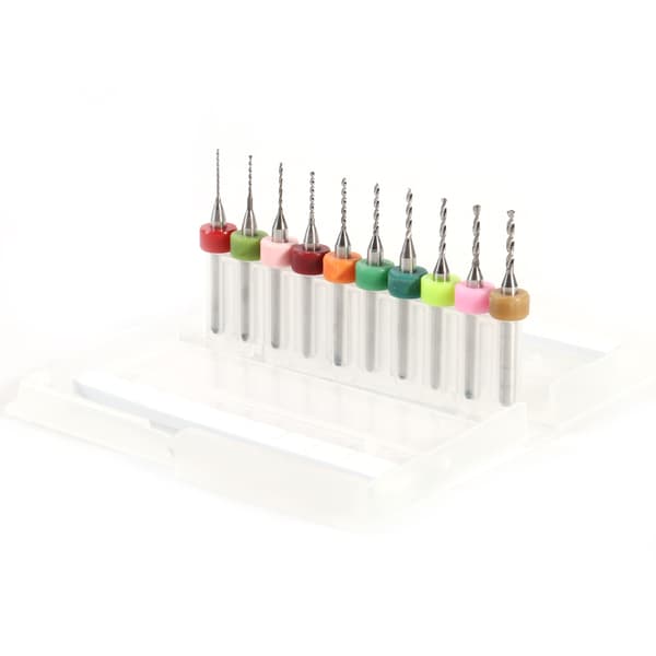 10 stk. 0,6-1,5 mm hårdmetal mini mikrobor til CNC PCB printplader