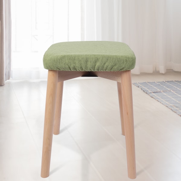 Removable and Washable Fabrics Wood Cotton Linen Stool Soft Fabrics Chair Footstool Home Use