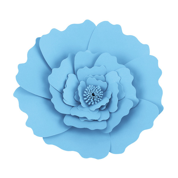 DIY Vacker Dekoration av Silkespappersblommor för Födelsedag Bröllopsfest Mörkblå