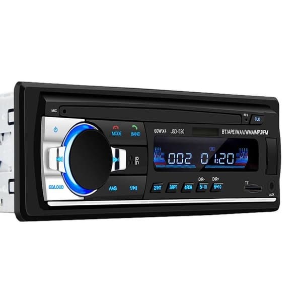 Bilradio 1-DIN - Bluetooth, mikrofon, 4×60 W