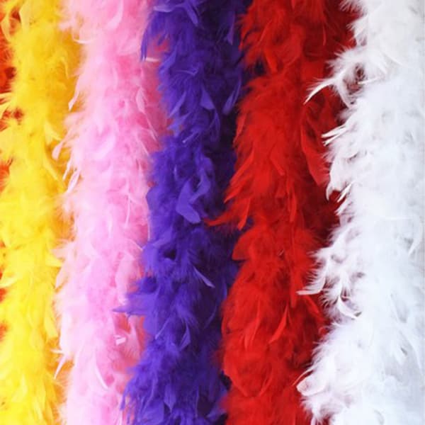 Red Feather Boa 1.8m Chandelle Boa for Dance, Wedding, Party Decoration